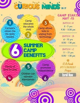 Curious Minds DIY-Summer camp 6 Benefits