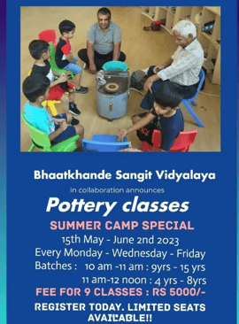 Bhaatkhande Sangit Vidyalaya-Pottery Classes