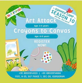 Playful Minds-Art Attack Crayons to Canvas (Summer Camp Session 10)