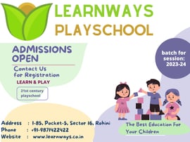 Learnways Playschool-Admissions Open