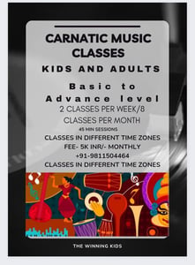 Winning Kids-Carnatic Music Classes