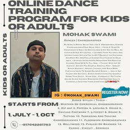 Mohak Swami-Online Dance Training Program For Kids Or Adults