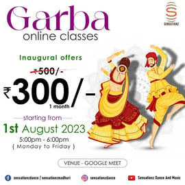 Sensationz Dance-Garba online classes