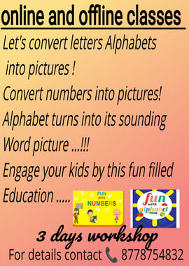 Classes By Sonam Gupta-Abacus Classes-Lets convert letters Alphabets into pictures