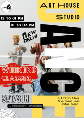 Art House Studio-WEEKEND CLASSES (Sat Sun)