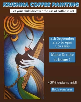 Skillful minds-KRISHNA COFFEE PAINTING