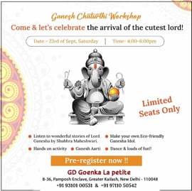 Gd Goenka La Petite-GANESH CHATURTHI Workshop