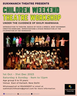 Sukhmanch Theatre-CHILDREN WEEKEND THEATRE WORKSHOP