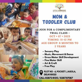 The Little Cambridge-MOM & TODDLER CLUB (COMPLIMENTARY TRIAL CLASS)