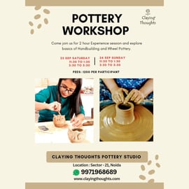 Claying Thoughts Pottery Studio-Handbuilding and Wheel Pottery workshop