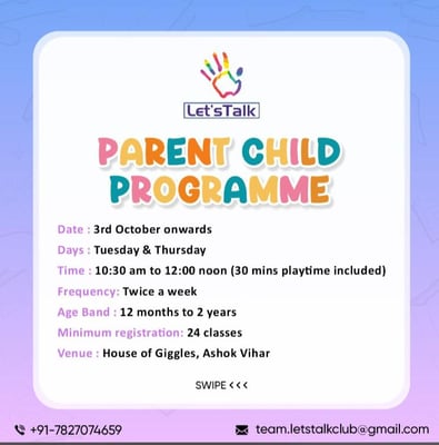 Lets Talk-PARENT CHILD PROGRAMME