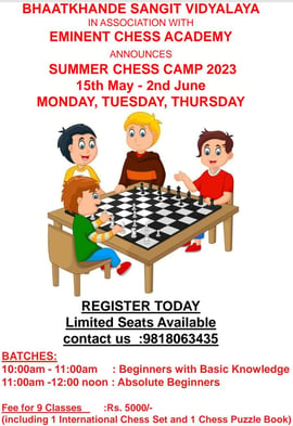 Bhaatkhande Sangeet Vidyalaya - Chess Camp