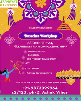 Learnways Playschool-Dussebra Workshop