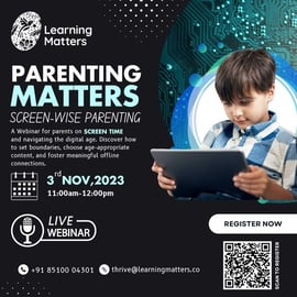 Shibanshu Learning Matters- webinar Screen-Wise Parenting