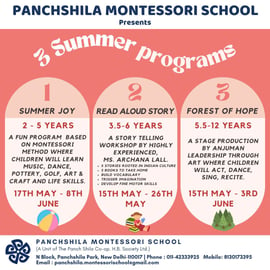 Panchsila Montessori School Summer Programs