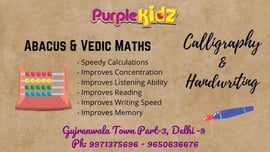 Purple Kidz 
 - Abacus, Vedic Maths, Calligraphy & Handwriting