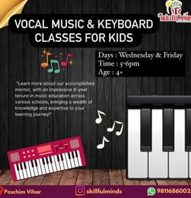 Skillful minds-VOCAL MUSIC & KEYBOARD CLASSES FOR KIDS