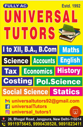 UNIVERSAL TUTORS-Tuitions & Classes