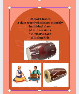 Winning Kids-Dholak Classes